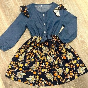 Girls long sleeve jean dress